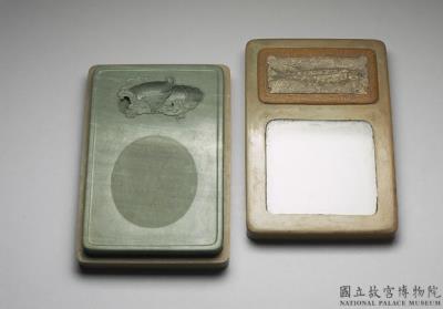 图片[2]-Songhua inkstone with fish fossil inlay and paired phoenixes pattern, Qing dynasty, Kangxi reign (1662-1722)-China Archive